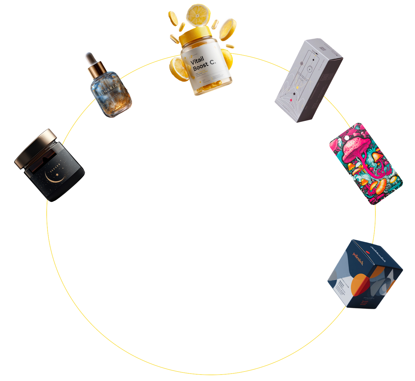 ürün etiketleri ve kutular